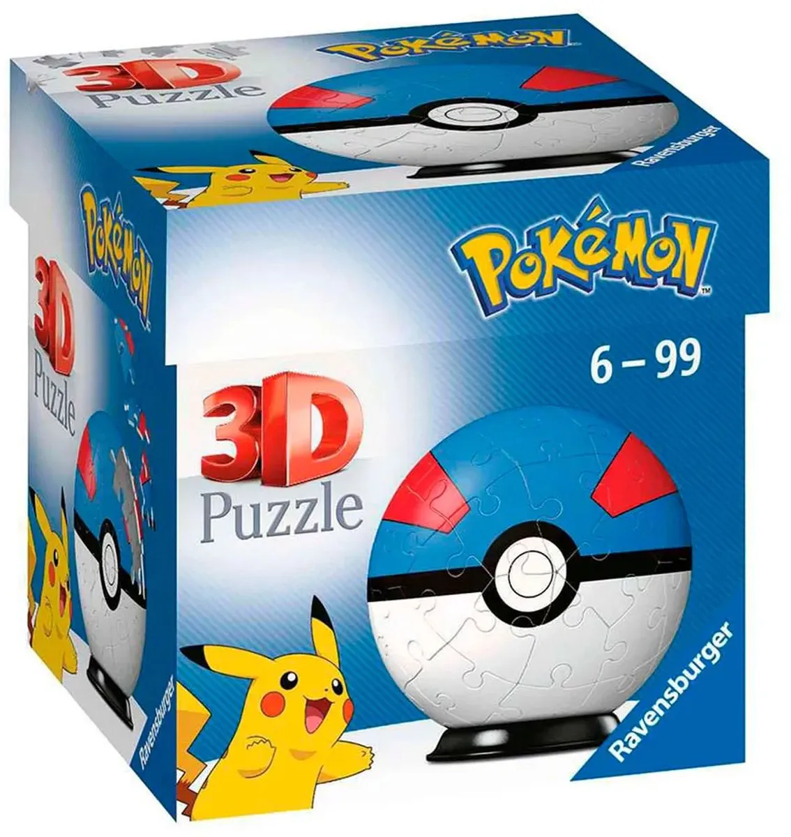 Ravensburger 3D Puzzel Pokémon Great Ball - 54 Stuks