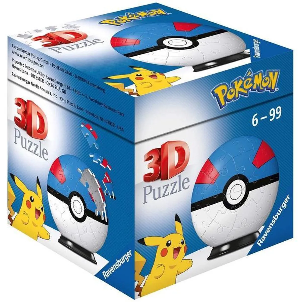 Ravensburger 3D Puzzel Pokémon Great Ball - 54 Stuks