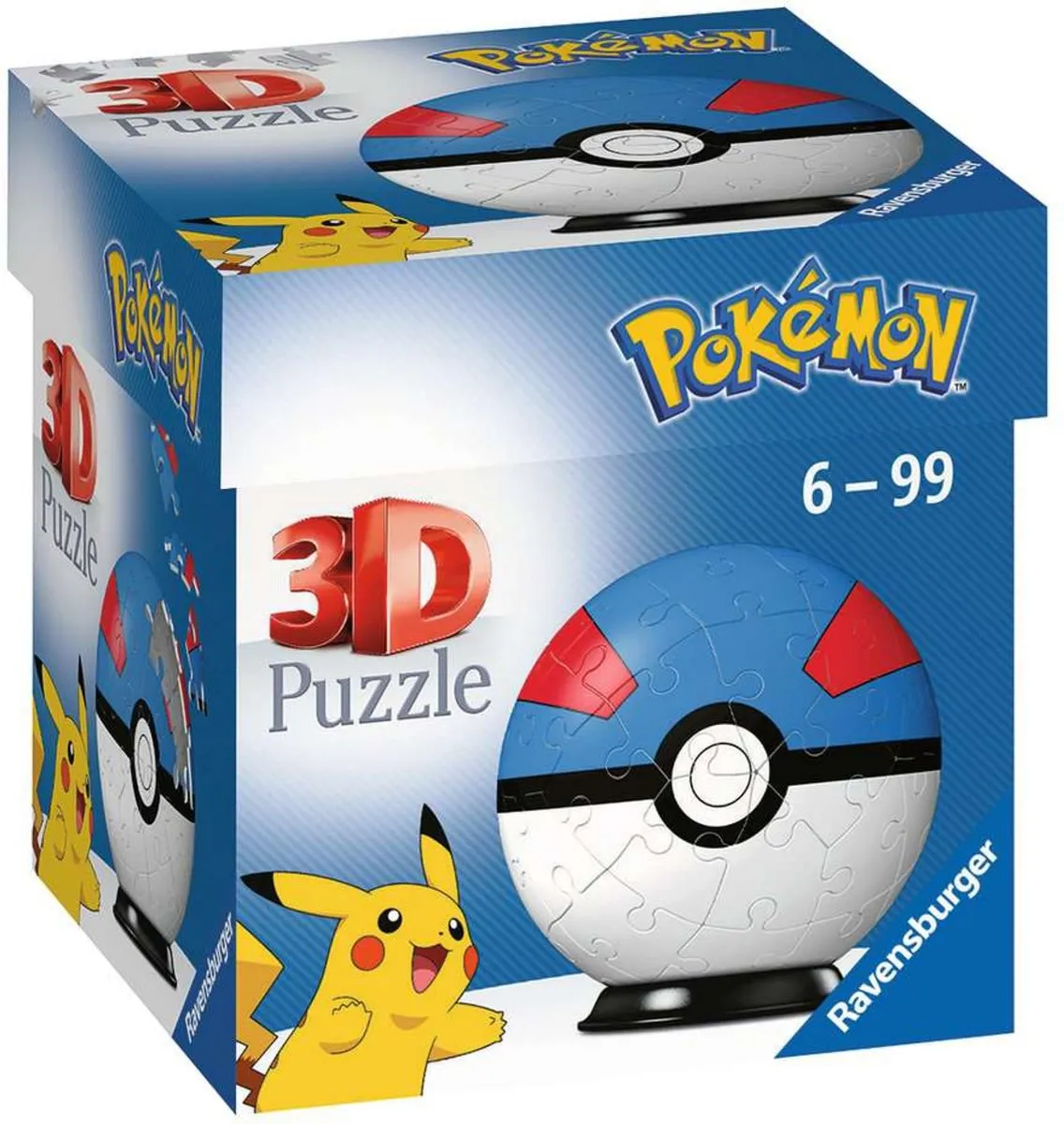 Ravensburger 3D Puzzel Pokémon Great Ball - 54 Stuks