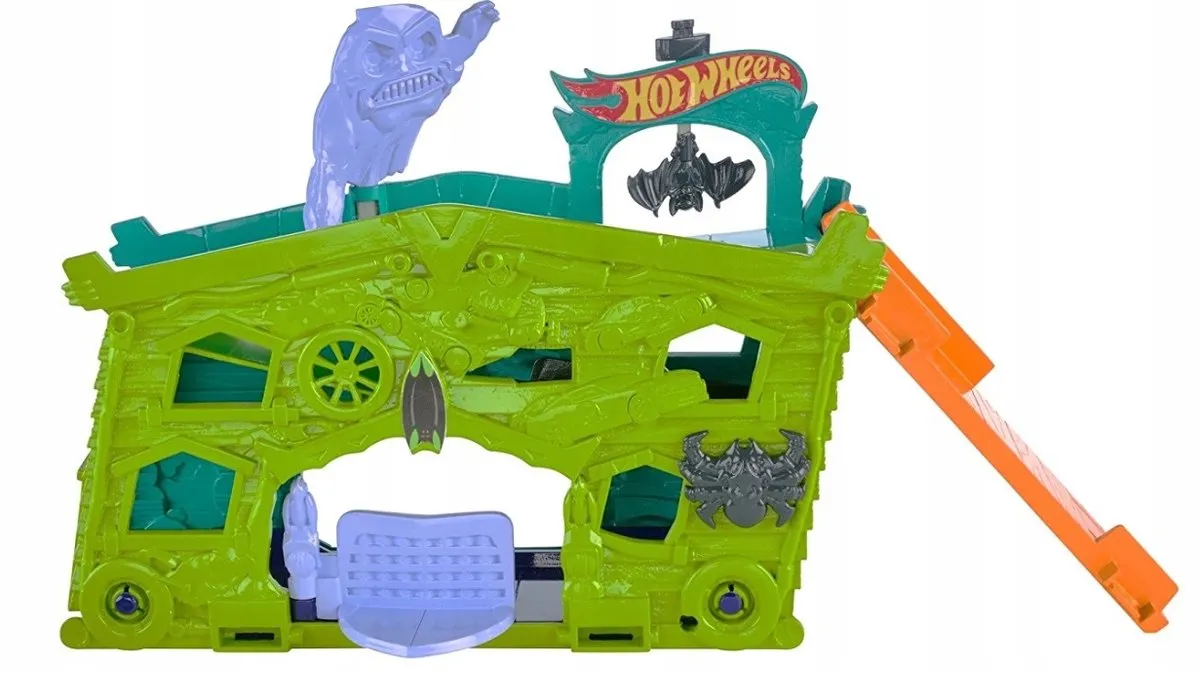 Hot Wheels City Ghost Garage Speelset - Rood/Paars/ Groen
