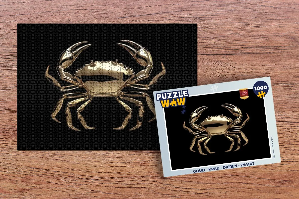 PuzzleWow Legpuzzel Krab Goud 1000 Stuks