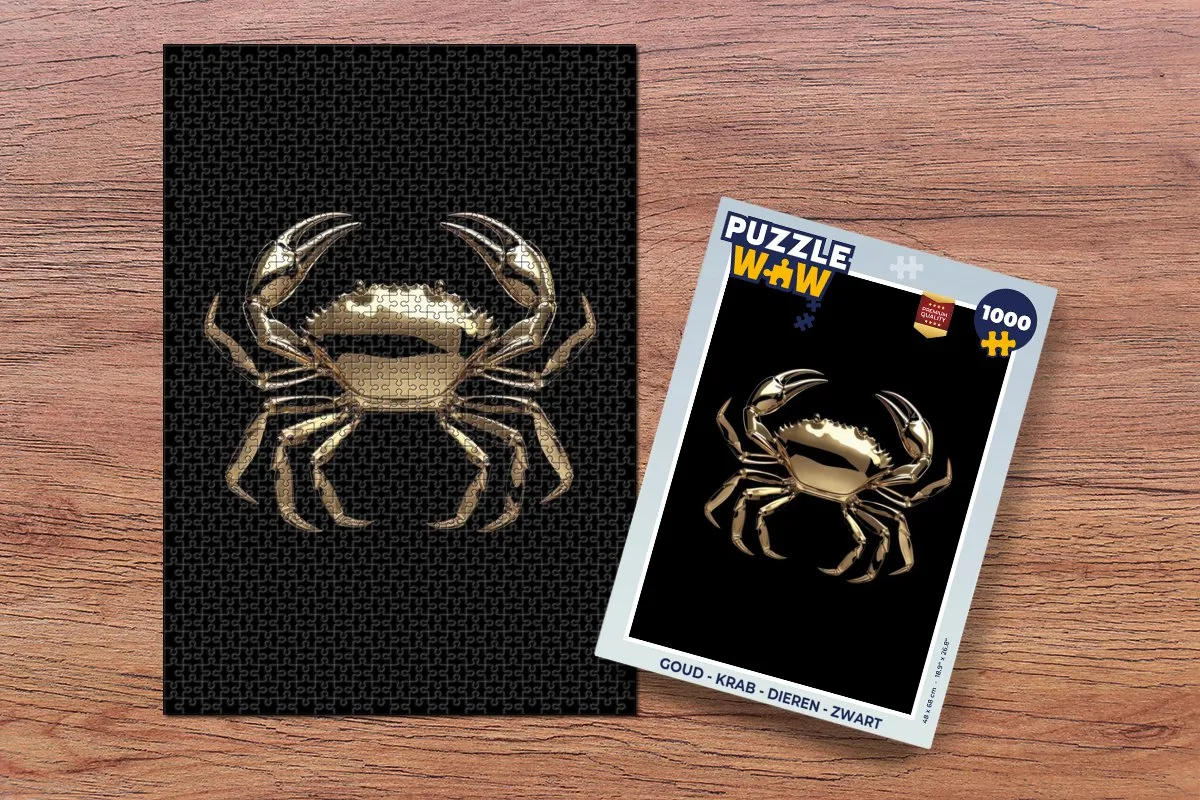 PuzzleWow Legpuzzel Krab Goud 1000 Stuks