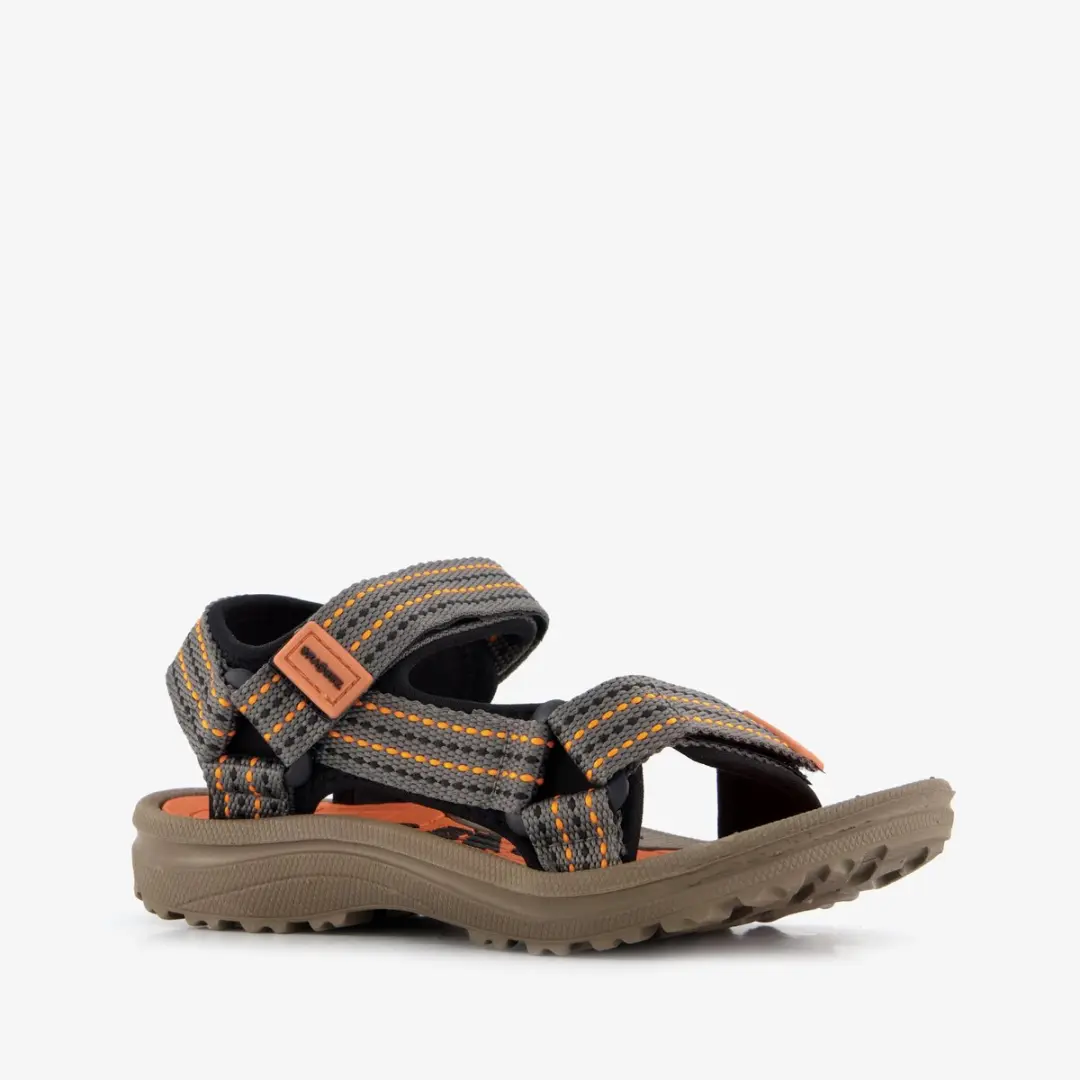 Braqeez jongens sandalen zwart oranje