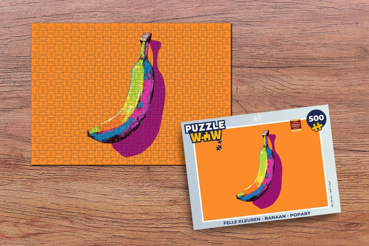 PuzzleWow Legpuzzel 500 Stukjes - Banaan Popart