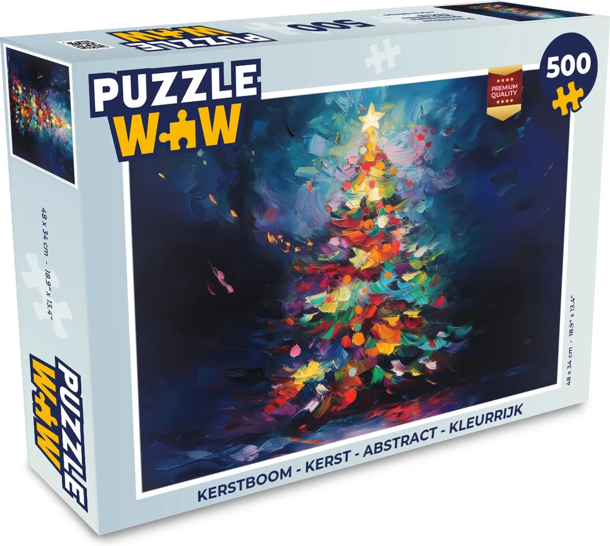 PuzzleWow Kerstboom Abstract Legpuzzel 500 Stuks - MPN 8721166929357