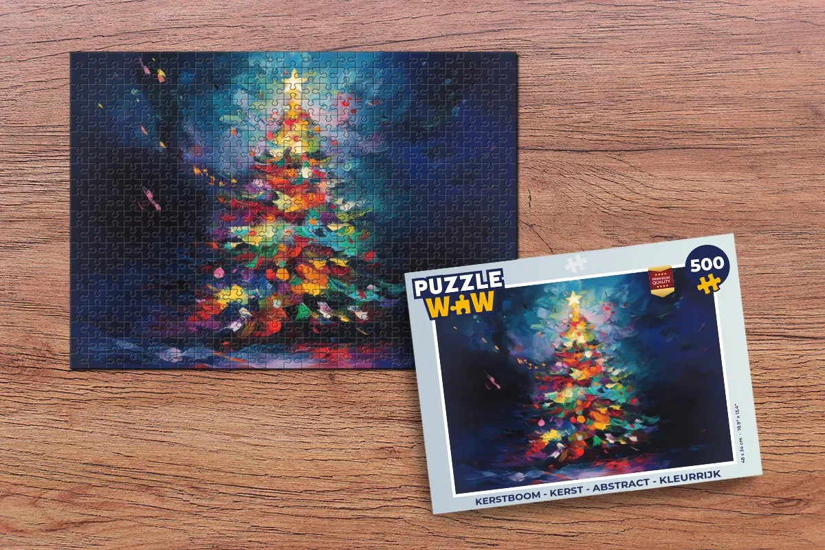 PuzzleWow Kerstboom Abstract Legpuzzel 500 Stuks - MPN 8721166929357