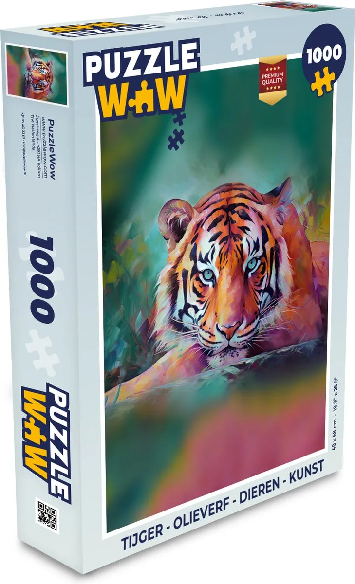 PuzzleWow Tijger Legpuzzel 1000 Stuks