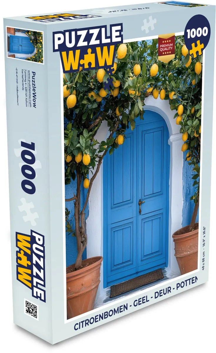 PuzzleWow Citroenbomen Legpuzzel 1000 Stuks - Geel