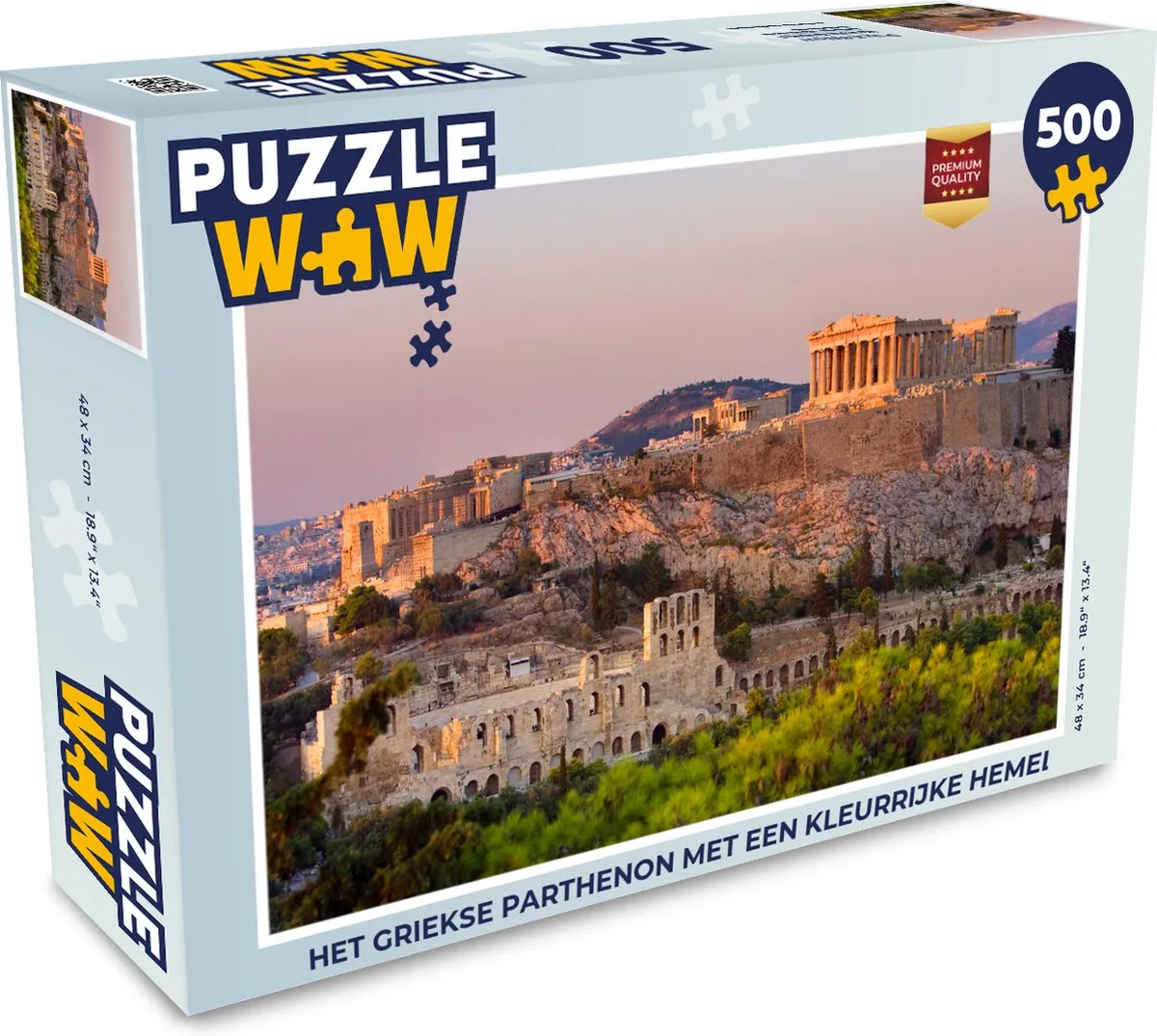 PuzzleWow Het Griekse Parthenon Legpuzzel 500 Stuks