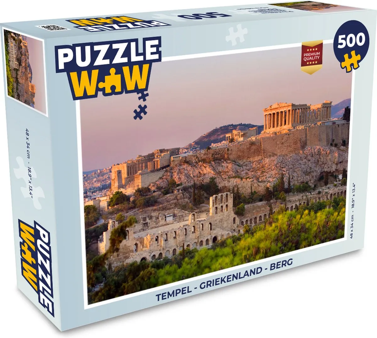 PuzzleWow Tempel Griekenland Legpuzzel 500 Stuks