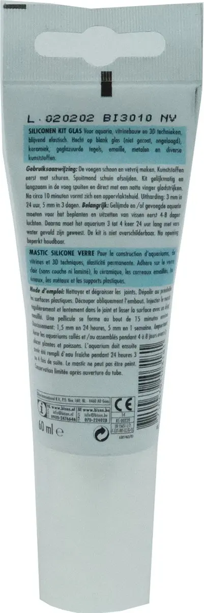 Bison Siliconenkit Glas 60ml - Transparant