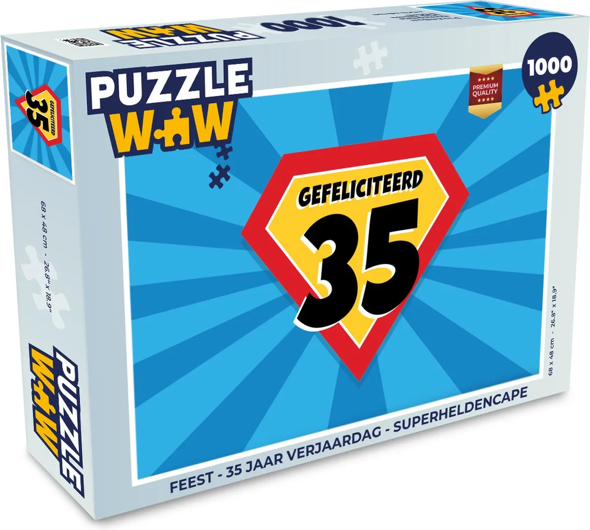 PuzzleWow Superheldencape Legpuzzel 1000 Stuks