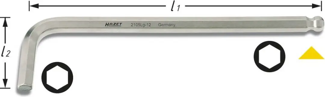Hazet Stiftsleutel Inbus Kogelkop 2mm