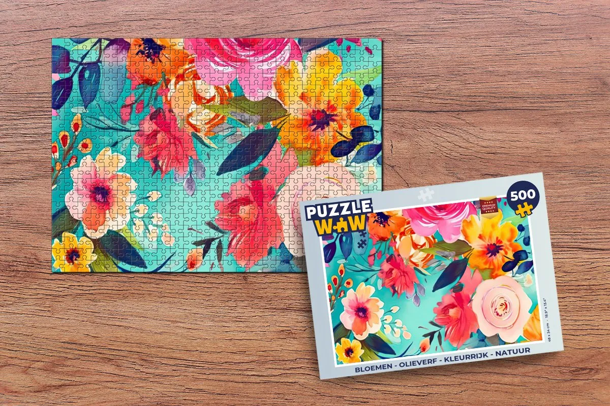 PuzzleWow Bloemen Legpuzzel 500 Stuks - Multicolor