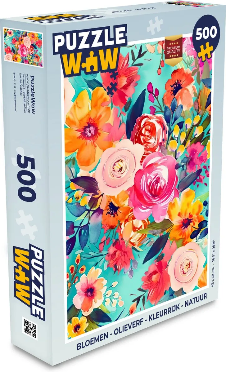 PuzzleWow Bloemen Legpuzzel 500 Stuks