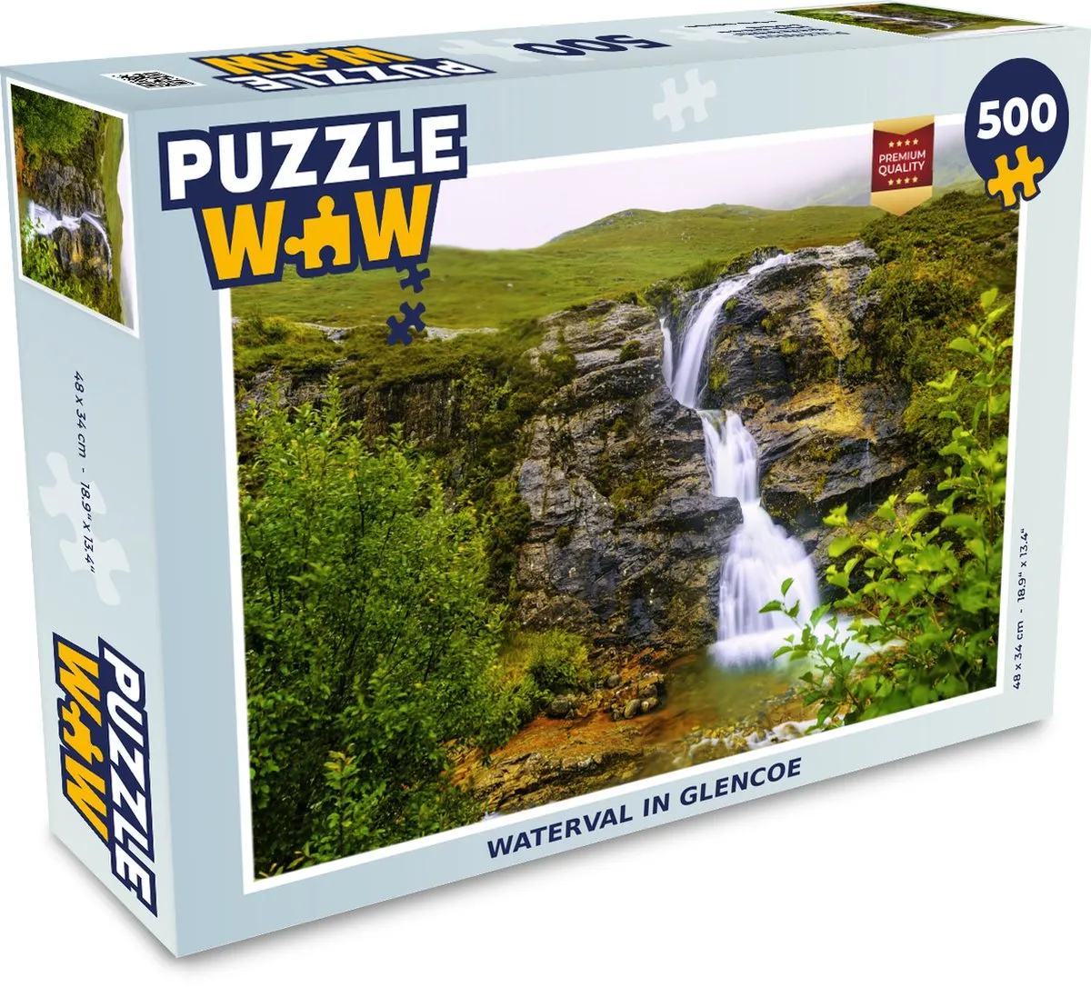 PuzzleWow Waterval in Glencoe Legpuzzel 500 Stuks