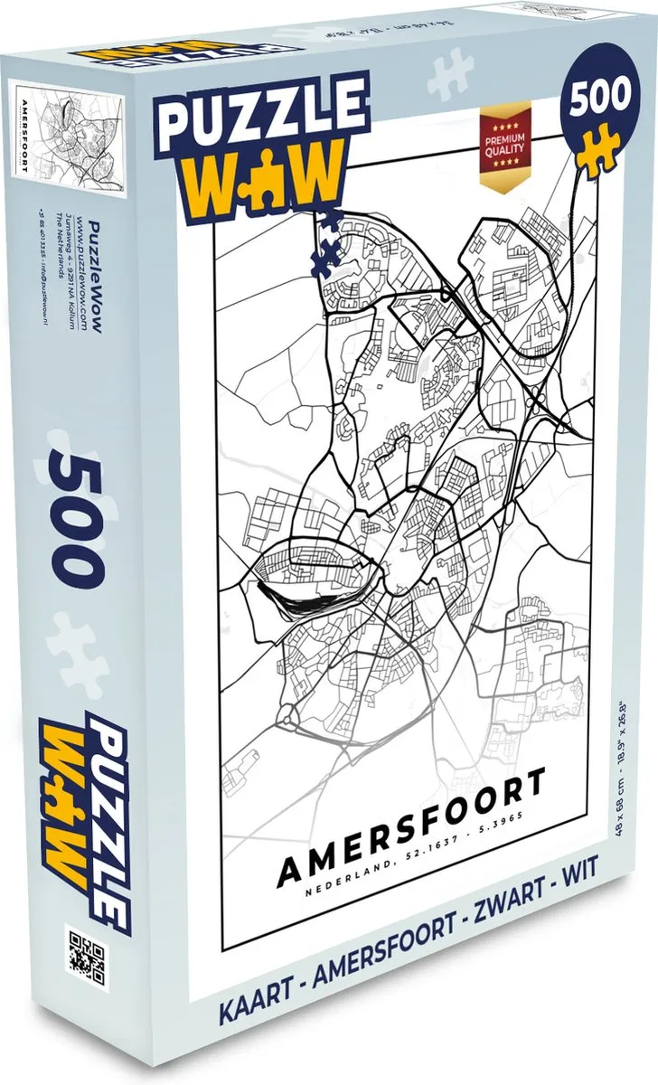 PuzzleWow Legpuzzel Amersfoort 500 Stuks - Multicolor