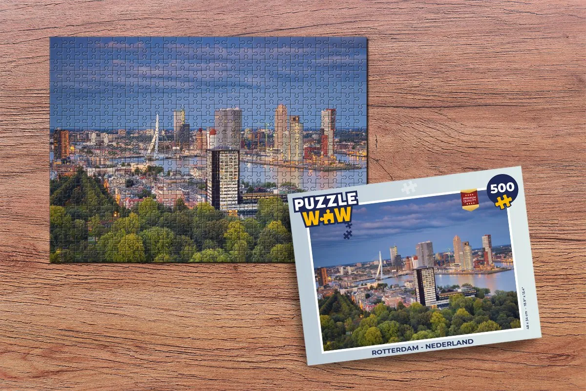 PuzzleWow Rotterdam Legpuzzel 500 Stuks - Multicolor