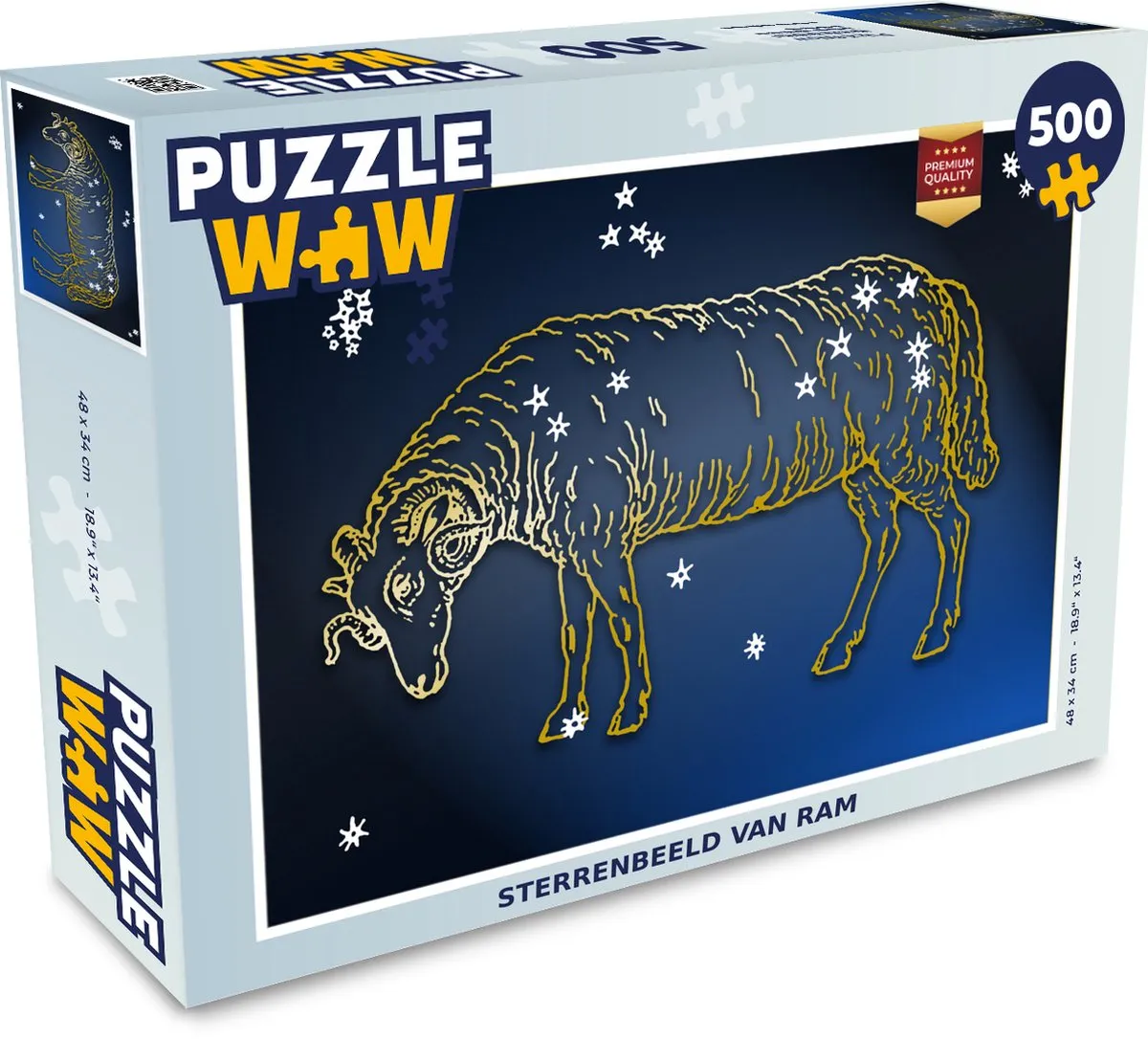 PuzzleWow Sterrenbeeld Ram Legpuzzel 500 Stuks - Multicolor