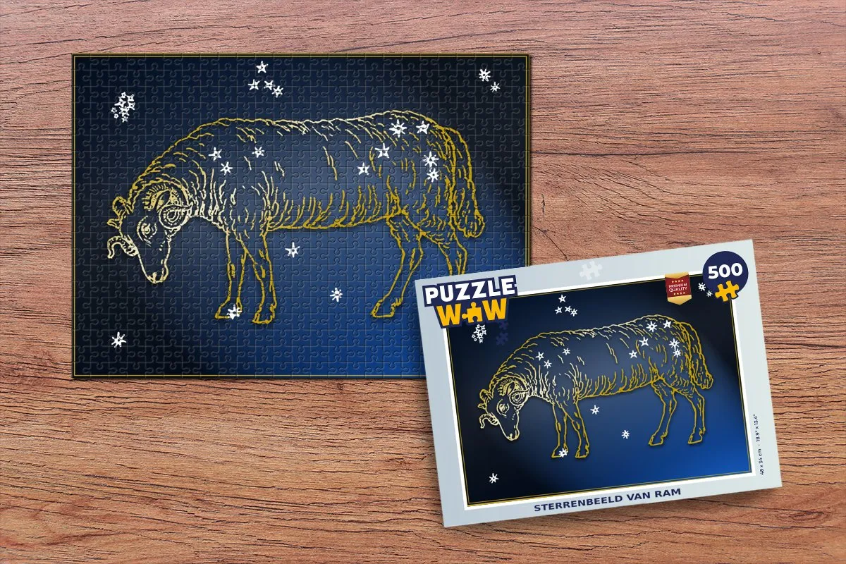 PuzzleWow Sterrenbeeld Ram Legpuzzel 500 Stuks - Multicolor