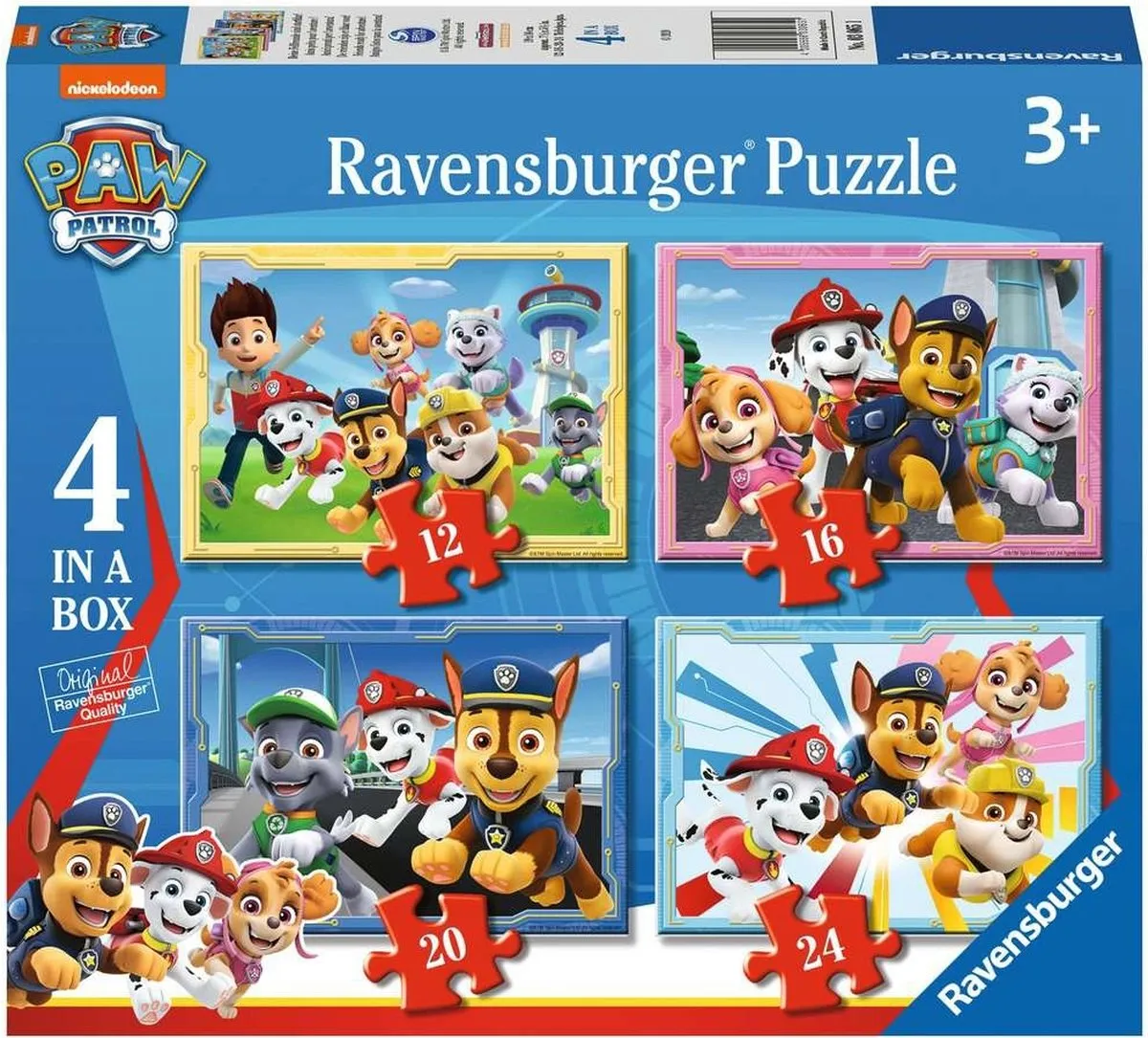 Ravensburger PAW Patrol Puzzels - 24 Stuks (4x) Multicolor