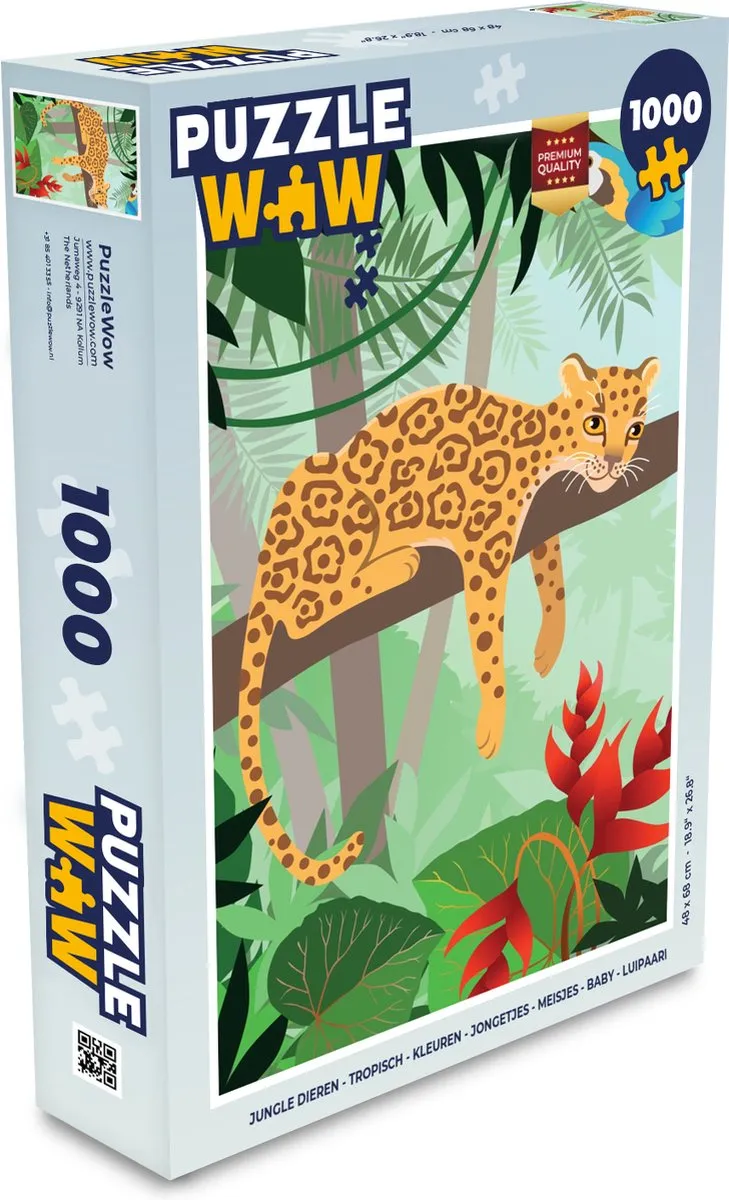 PuzzleWow Jungle Dieren Legpuzzel 1000 Stuks