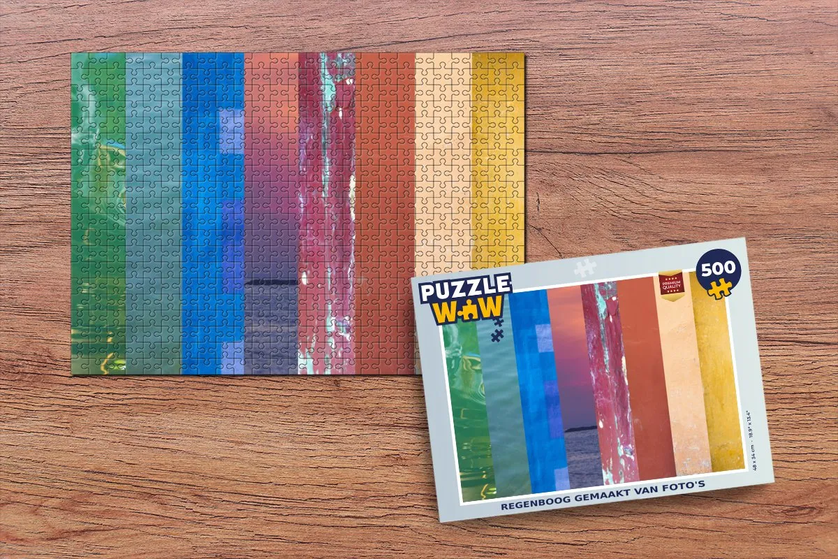 PuzzleWow Regenboog Legpuzzel 500 Stuks - Multicolor