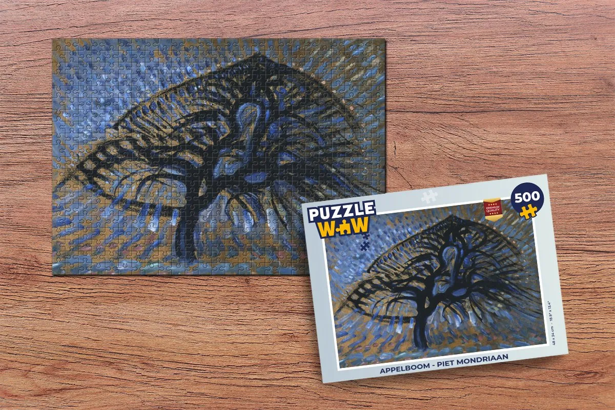 PuzzleWow Appelboom Piet Mondriaan Legpuzzel 500 Stuks - Multicolor
