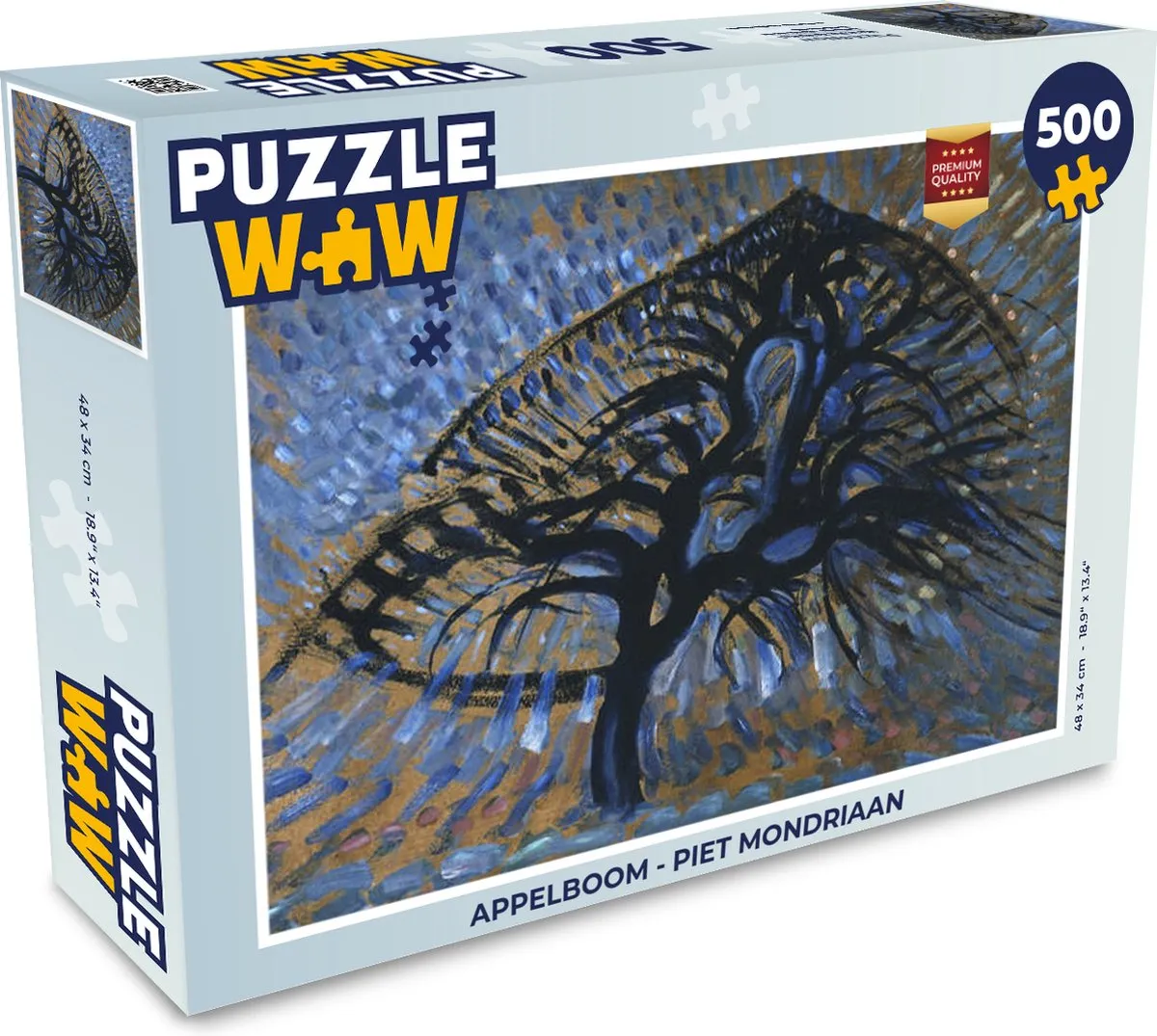 PuzzleWow Appelboom Piet Mondriaan Legpuzzel 500 Stuks