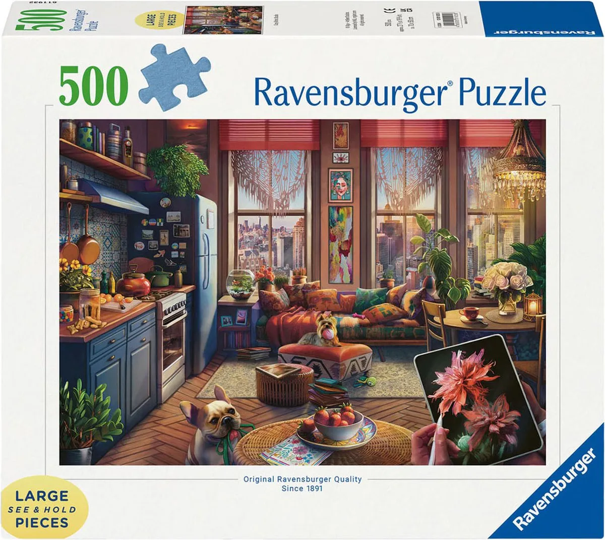 Ravensburger Cozy Boho Studio Legpuzzel 500 Stuks - Multicolor