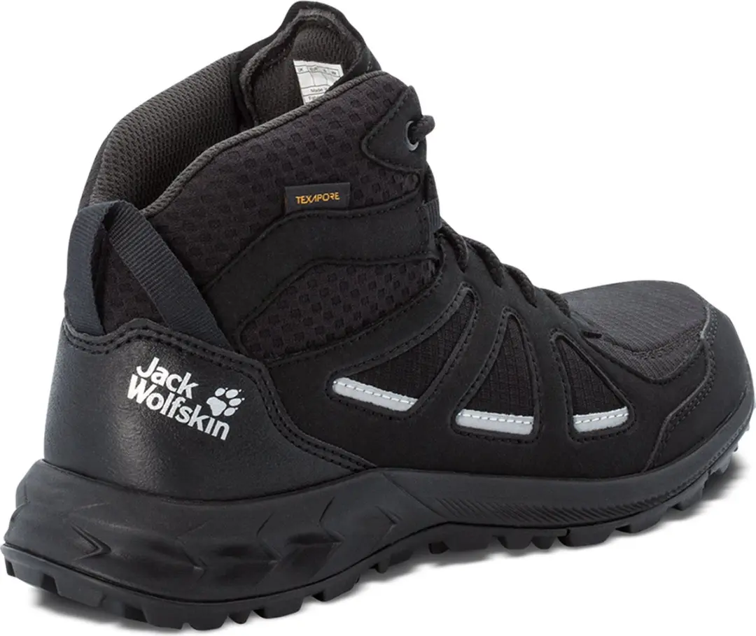 Jack Wolfskin WOODLAND 2 TEXAPORE MID Wandelschoenen Dames - 40 - Black/Grey - afbeelding 2 van 6