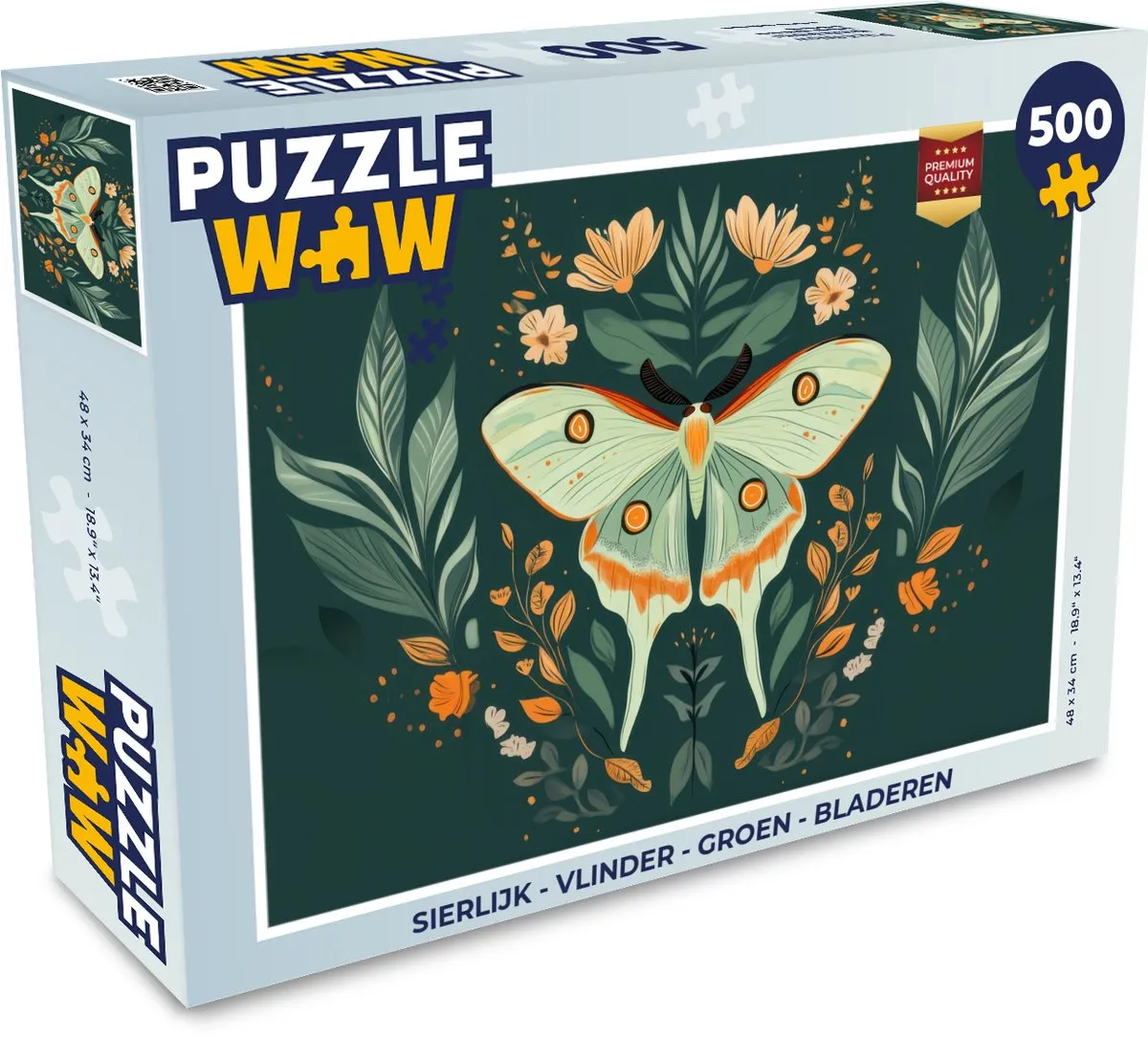 PuzzleWow Sierlijk Vlinder Legpuzzel 500 Stuks
