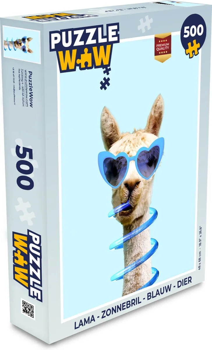 PuzzleWow Zonnebril Puzzel 500 Stuks - Multicolor