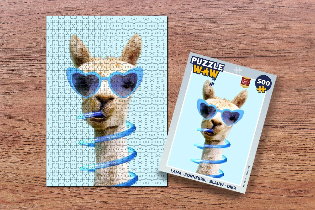 PuzzleWow Zonnebril Puzzel 500 Stuks - Multicolor