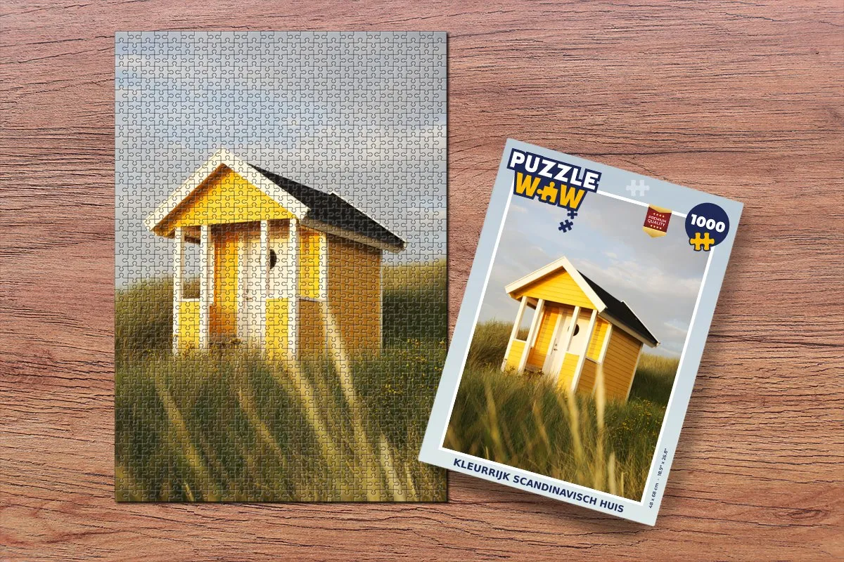 PuzzleWow Scandinavisch Huis Legpuzzel 1000 Stuks - Multicolor