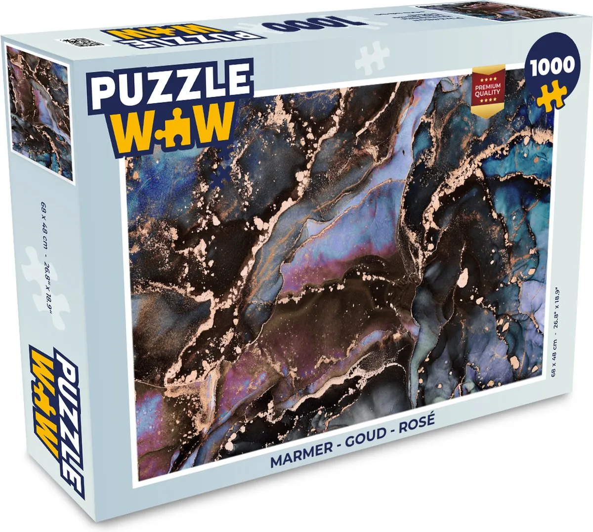 PuzzleWow Marmer Legpuzzel 1000 Stuks - Multicolor