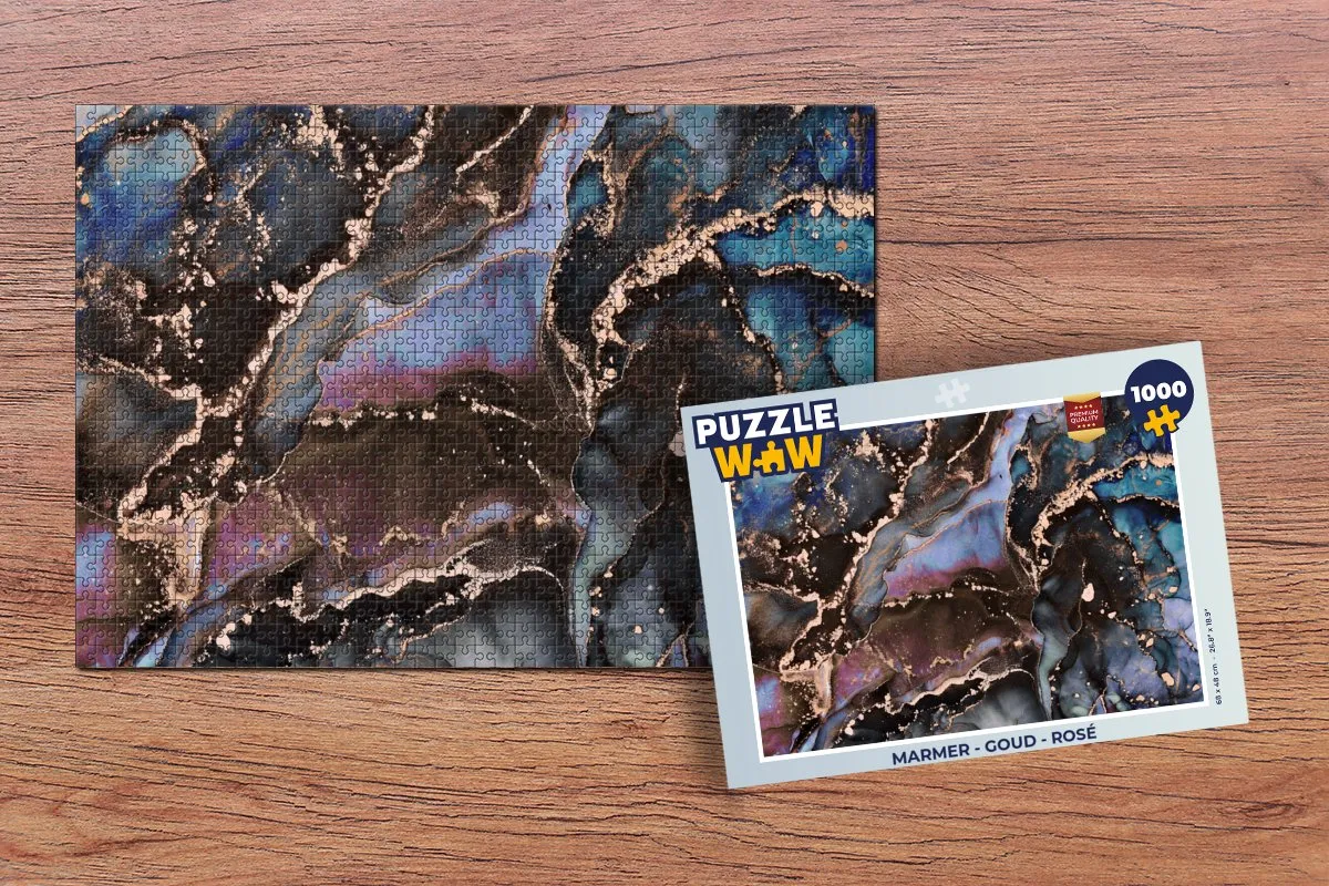 PuzzleWow Marmer Legpuzzel 1000 Stuks - Multicolor