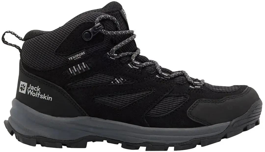 Jack Wolfskin Vojo Tour Texapore Mid Wandelschoenen Zwart EU 38 Jongens,Meisjes