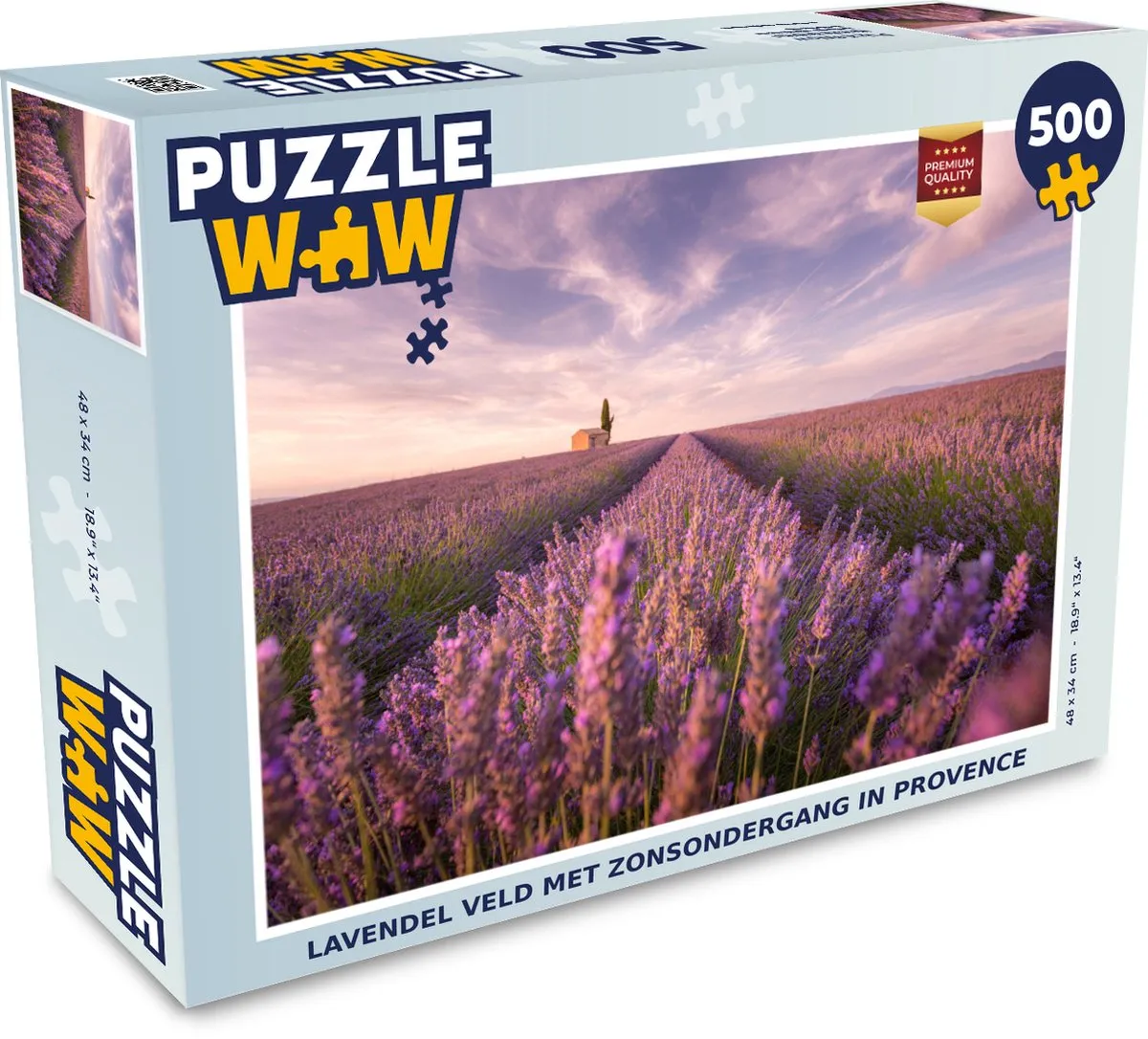 PuzzleWow Provence Zonsondergang Legpuzzel 500 Stuks