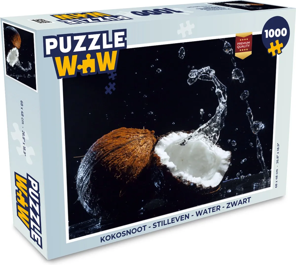 PuzzleWow Kokosnoot Legpuzzel 1000 Stuks - Multicolor