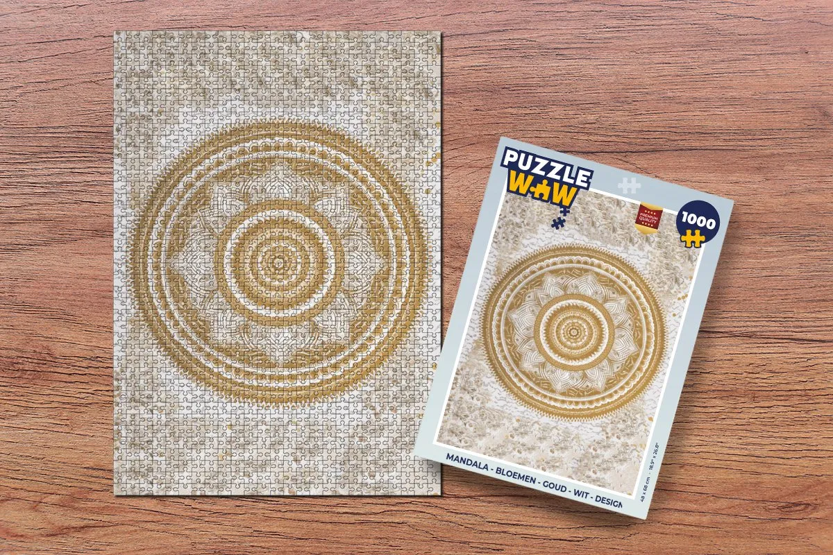 PuzzleWow Mandala Bloemen Legpuzzel 1000 Stuks - Multicolor