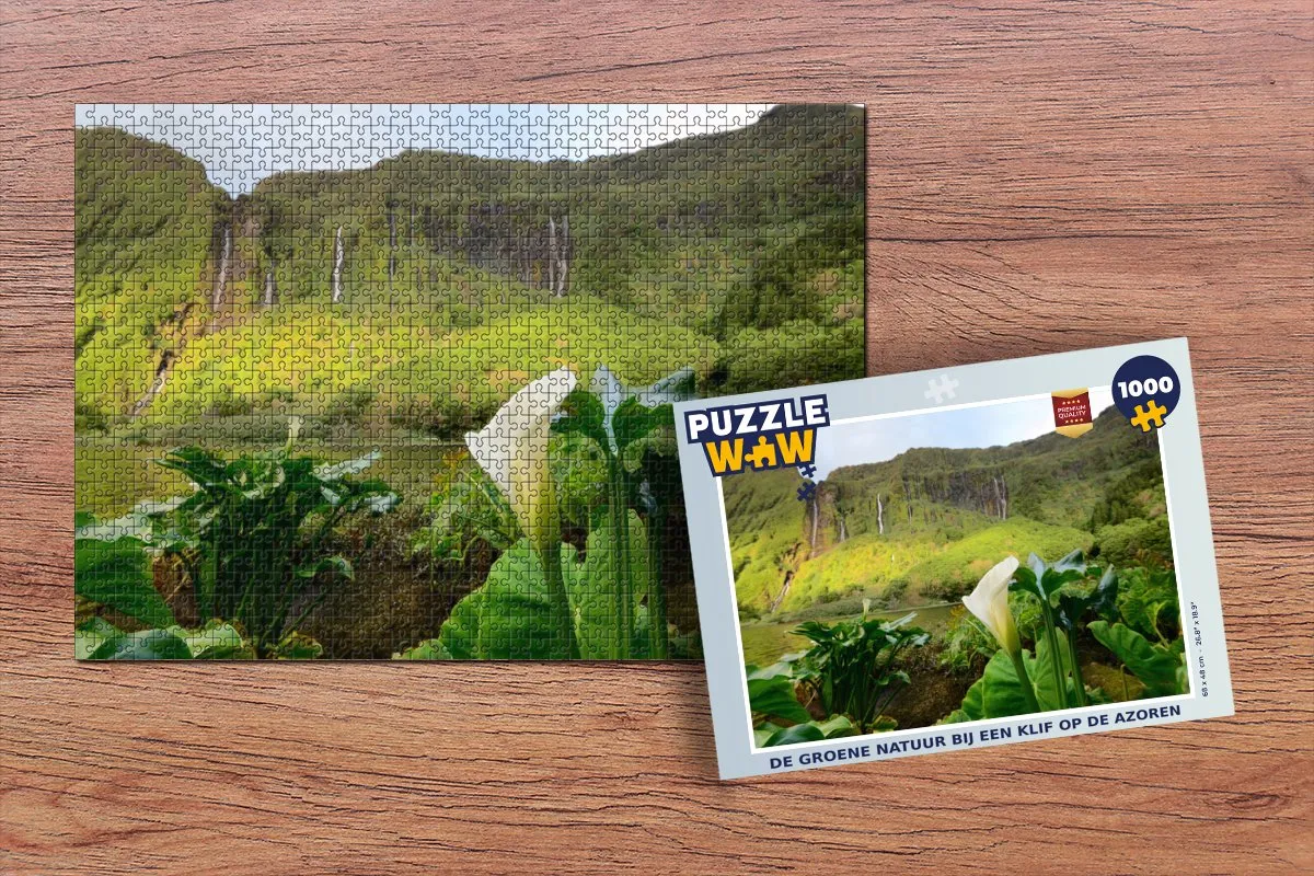 PuzzleWow Legpuzzel Azoren Klif 1000 Stuks - Multicolor