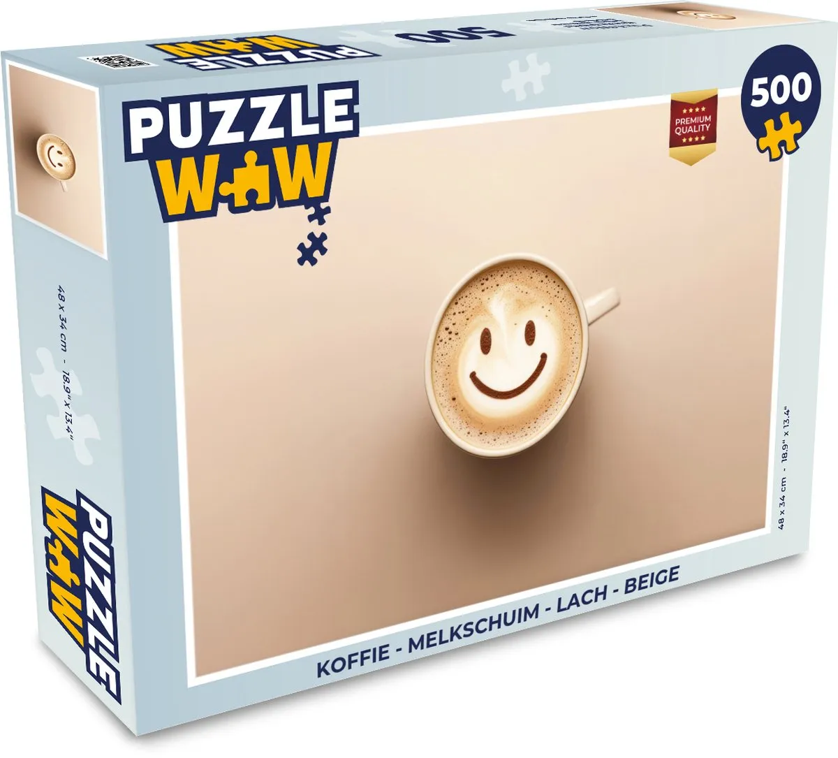 PuzzleWow Lach Koffie Puzzel 500 Stuks