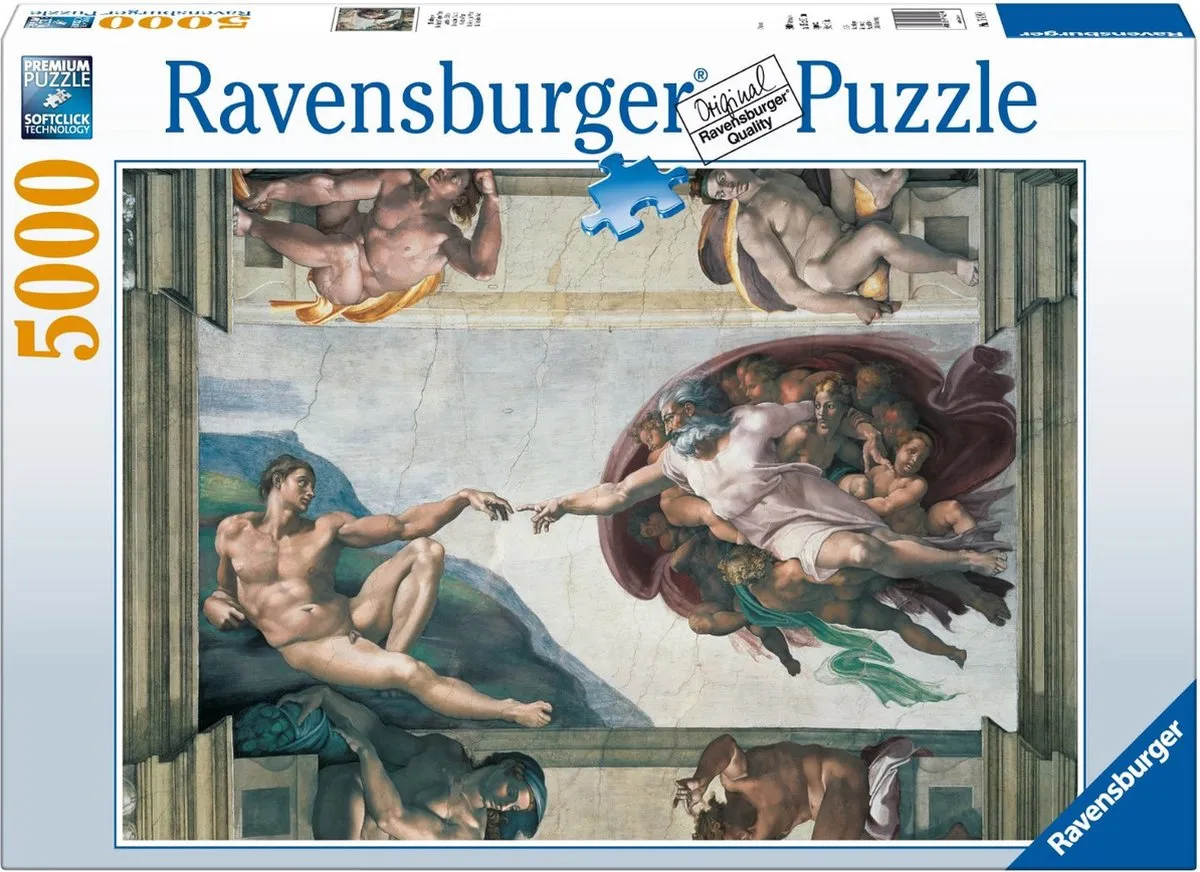 Ravensburger Michelangelo De Schepping Van Adam Puzzel 5000 Stuks