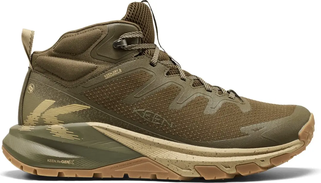 Keen Targhee Apex Mid Heren Wandelschoenen 43 - Dark Olive/Khaki - afbeelding 3 van 6