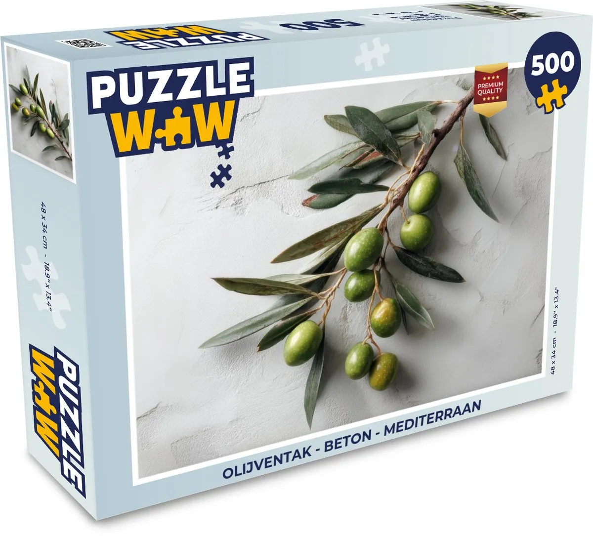 PuzzleWow Mediterraan Olijventak Legpuzzel 500 Stuks