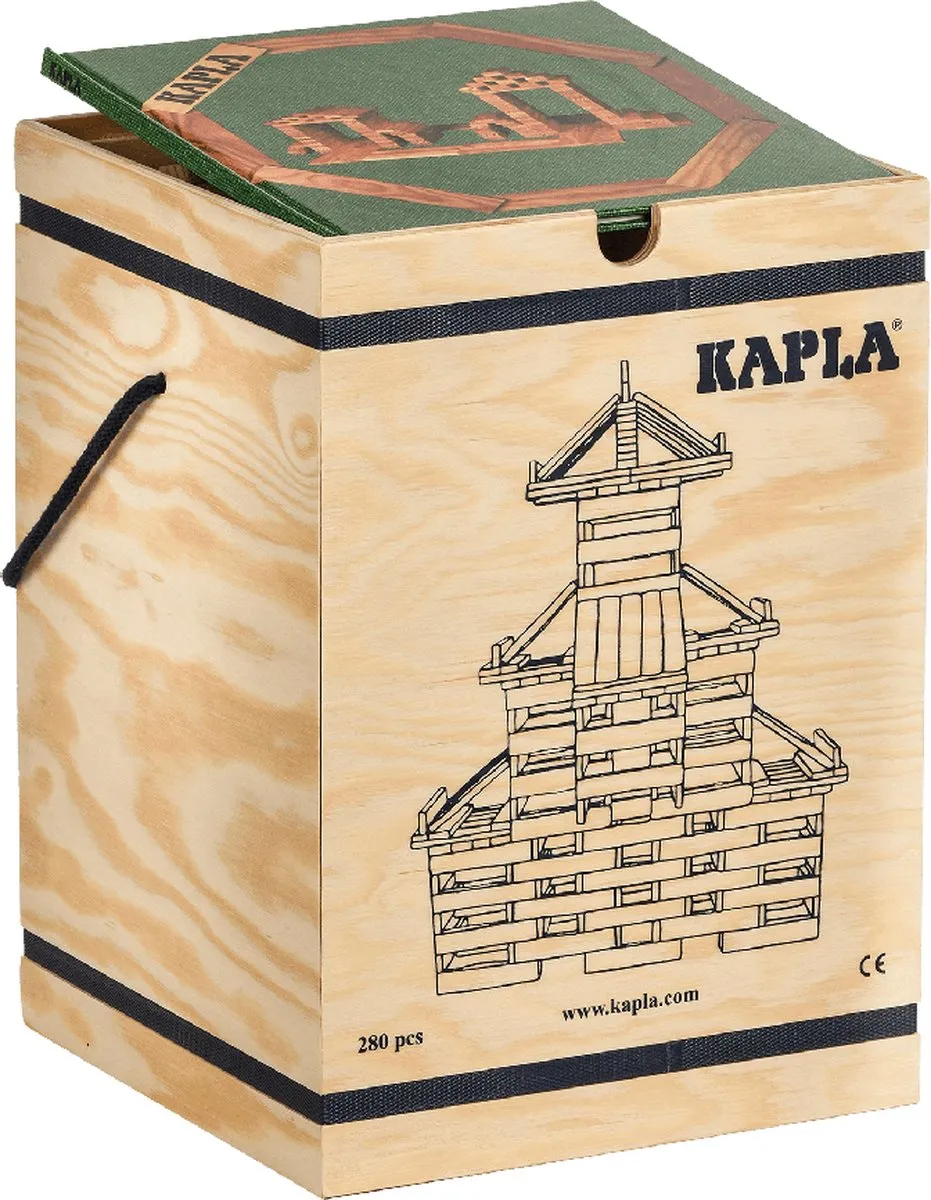 KAPLA - KAPLA Blank - Constructiespeelgoed - Groen Voorbeeldboek - 280 Plankjes