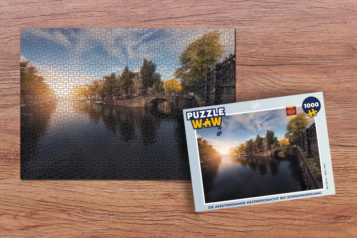 PuzzleWow Legpuzzel De Amsterdamse Keizersgracht 1000 Stuks
