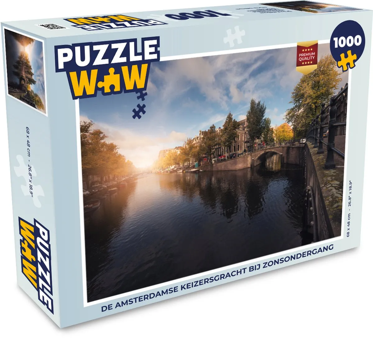 PuzzleWow Legpuzzel De Amsterdamse Keizersgracht 1000 Stuks - Multicolor