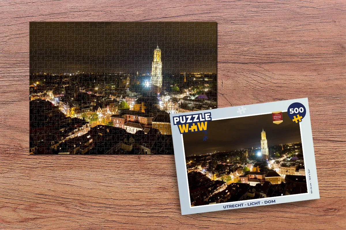 PuzzleWow Utrecht Dom Legpuzzel 500 Stuks - Multicolor